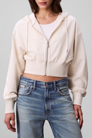 Sweat à capuche - Blanc cassé