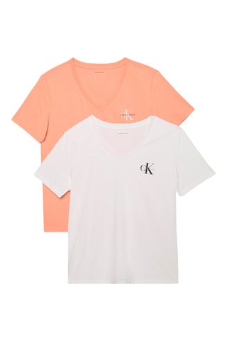 2 t-shirts - Orange et blanc