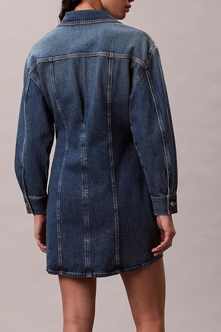 Robe chemise en jean - Bleu foncé
