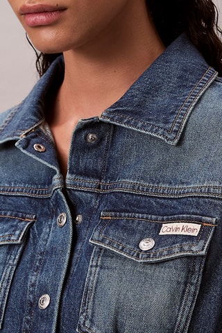 Robe chemise en jean - Bleu foncé