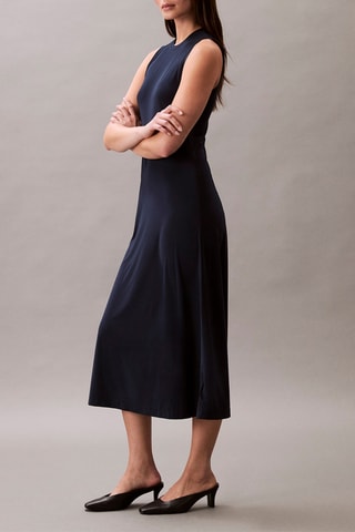 Robe midi - Bleu marine
