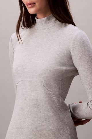 Robe droite - Gris clair chiné