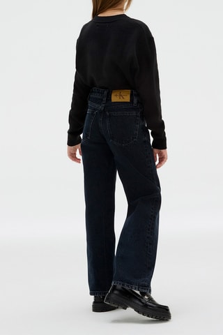 Jean taille haute relaxed - Bleu
