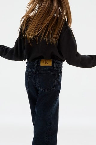 Jean taille haute relaxed - Bleu