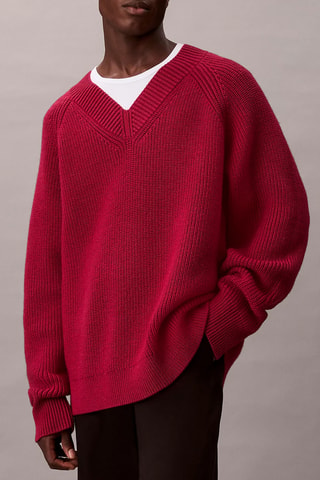 Pull en laine - Bordeaux