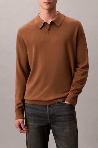 Polo en laine - Marron