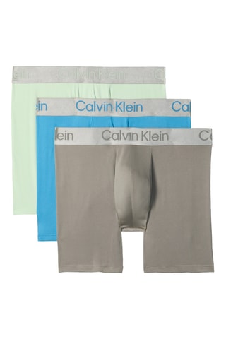 3 boxers - Bleu cobalt, gris foncé et vert clair