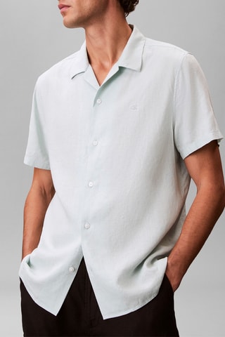 Chemise regular en lin - Vert d’eau