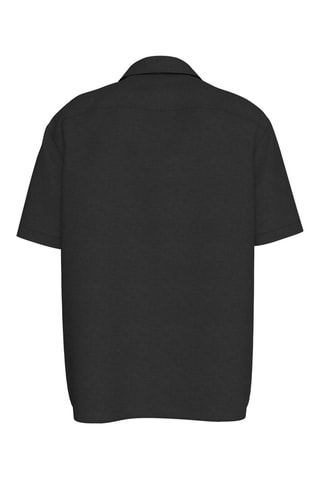 Chemise regular en lin - Noir