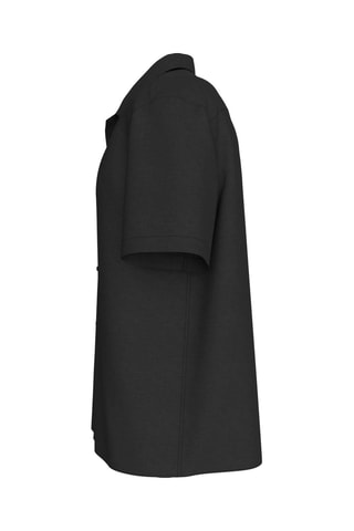 Chemise regular en lin - Noir