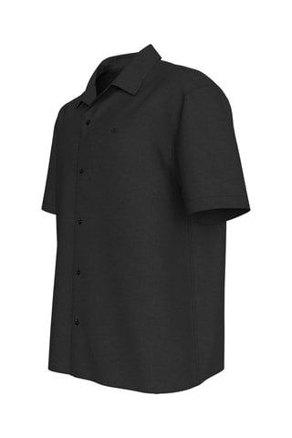 Chemise regular en lin - Noir