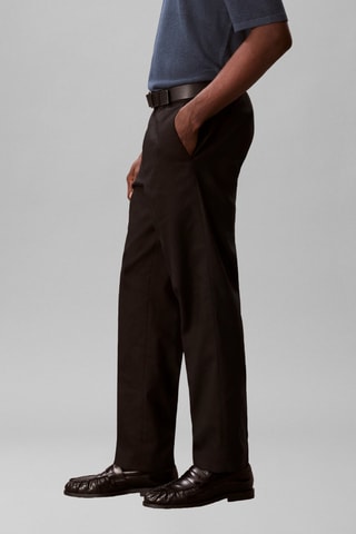 Pantalon tapered en lin - Noir