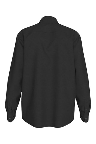 Chemise regular en lin - Noir