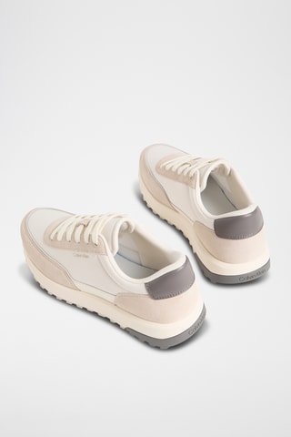 Baskets en cuir et nubuck - Blanc
