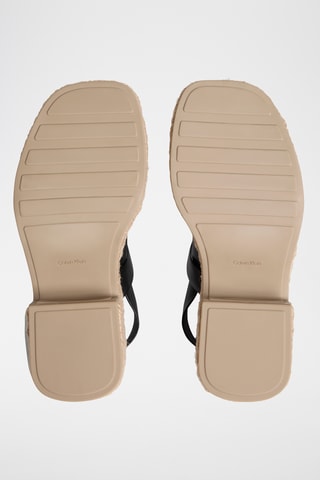 Sandales à talons en cuir - Noir