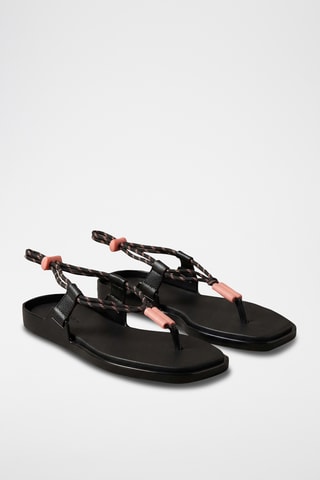 Sandales - Noir et corail