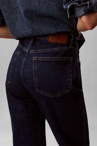 Jean straight taille haute - Indigo