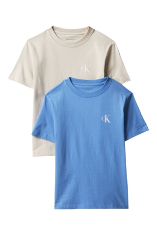 2 t-shirts en coton biologique - Ciel et gris
