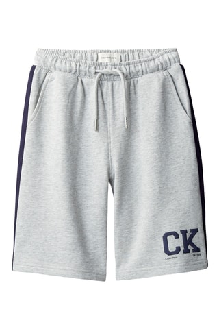 Short en coton biologique - Gris chiné
