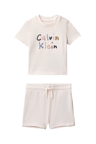 T-shirt et short en coton biologique - Rose