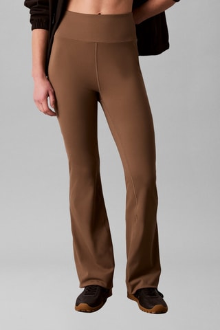 Pantalon taille haute - Marron clair