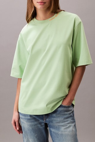 T-shirt - Vert clair et orange