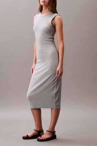 Robe fourreau - Gris clair chiné