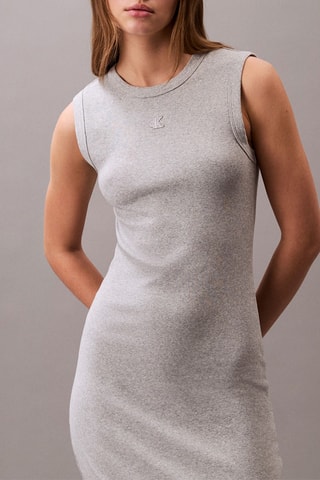 Robe fourreau - Gris clair chiné