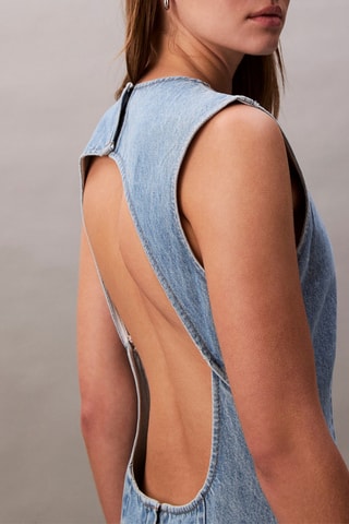 Robe droite en jean - Ciel