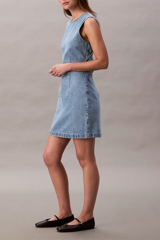 Robe droite en jean - Ciel