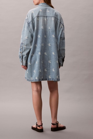 Robe chemise en jean - Ciel