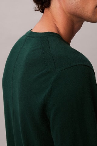 Pull en mérinos - Vert