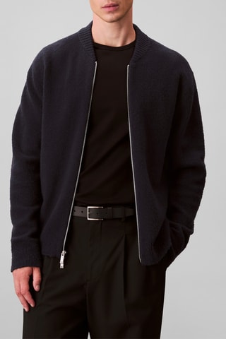 Gilet en laine et cachemire - Bleu marine