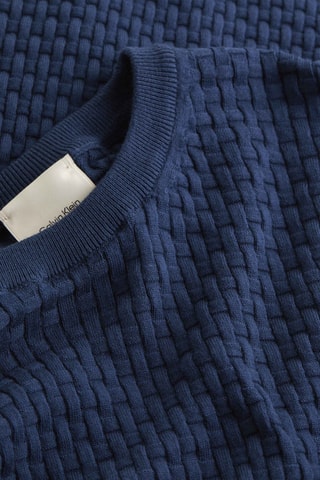 Pull en coton biologique et laine - Bleu marine