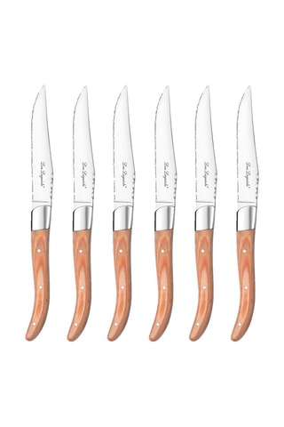 6 Roestvrijstalen 13/10 Steakmessen Louis - 23,7 cm