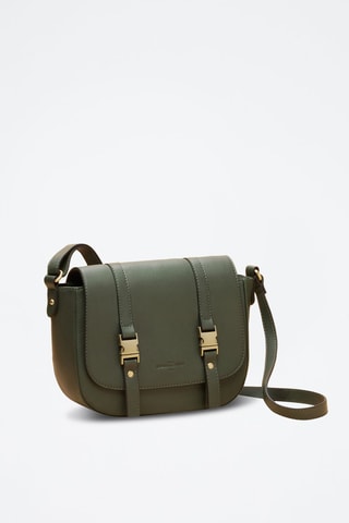 Bandolera de piel Flore  - Verde oscuro