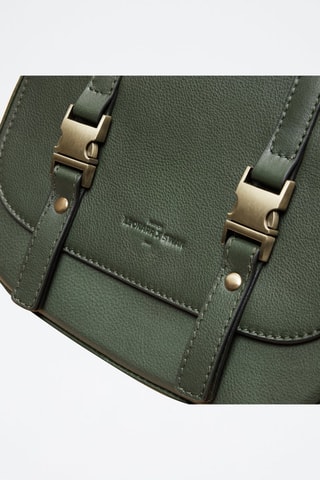 Bandolera de piel Flore  - Verde oscuro