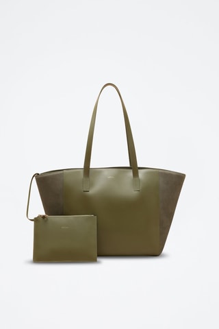Bolso shopper de piel Lison  - Verde