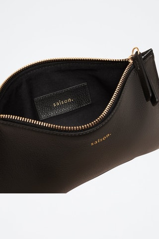 Bolso de mano de piel Bianca  - Negro