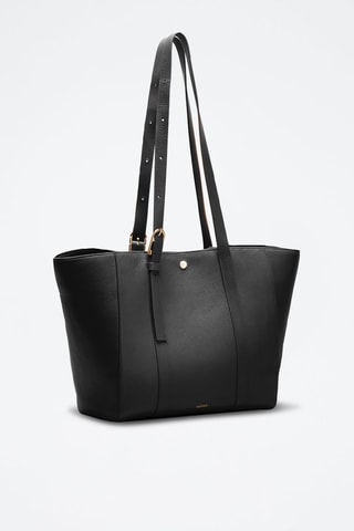 Bolso shopper de piel Magda  - Negro