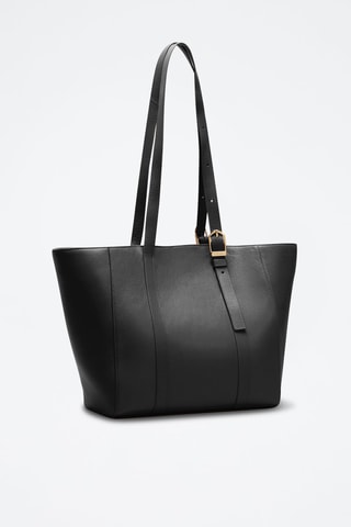 Bolso shopper de piel Magda  - Negro