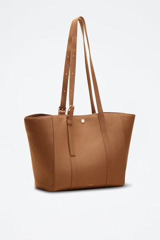 Bolso shopper de piel Magda  - Marrón