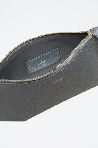 Bolso de mano de piel Bianca  - Azul y verde