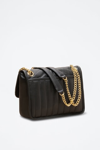 Bolso de piel Nana  - Negro y dorado