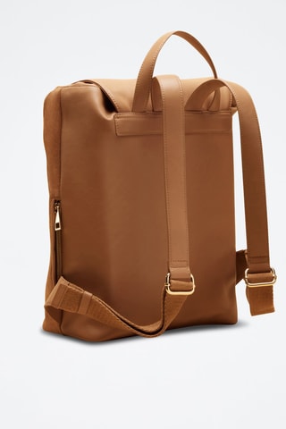 Mochila de piel Lola  - Beige y marrón