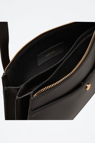 Bandolera de piel Irma  - Negro