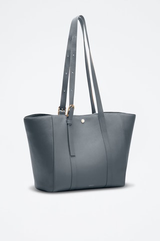 Bolso shopper de piel Magda  - Gris