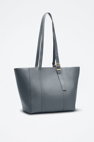 Bolso shopper de piel Magda  - Gris