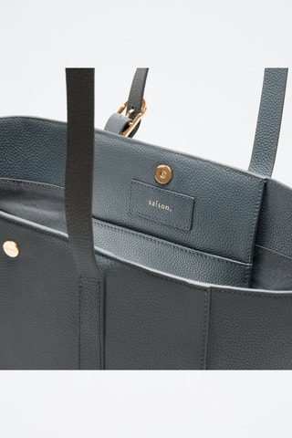 Bolso shopper de piel Magda  - Gris