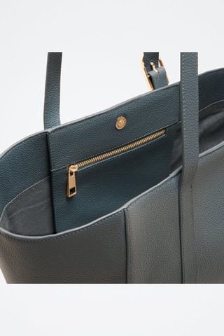 Bolso shopper de piel Magda  - Gris